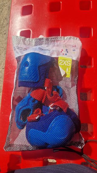 Conjunto protecciones roller skate patinete 3x2