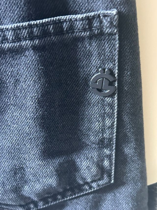 Gonna jeans nera Gaelle Paris con stella