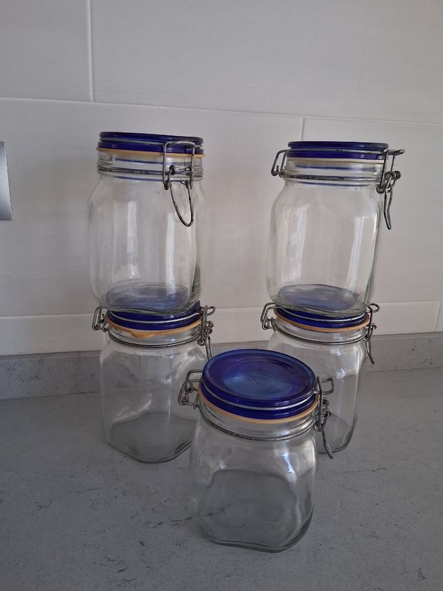 Botes de cristal herméticos con cierre