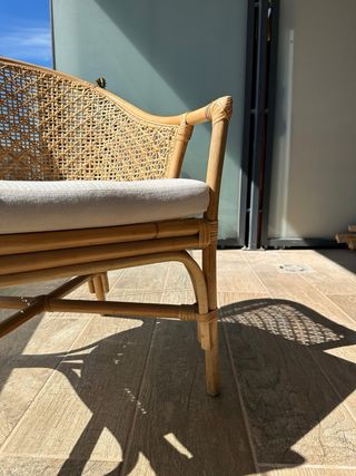 Conjunto de 4 sillas de mimbre estilo ratán
