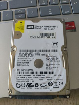 Disco Duro Western Digital 120GB SATA