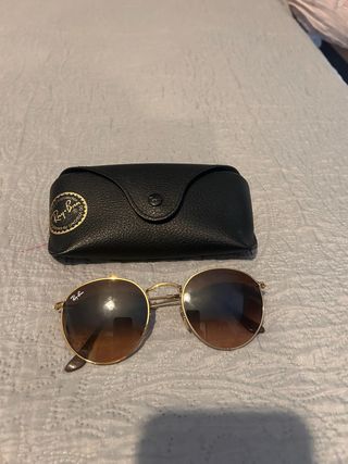Occhiali da sole Ray-Ban oro e marroni