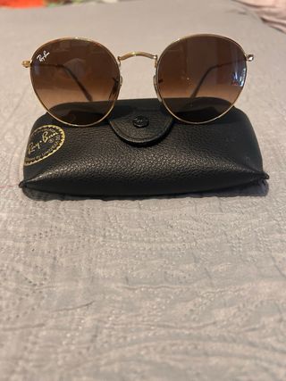 Occhiali da sole Ray-Ban oro e marroni