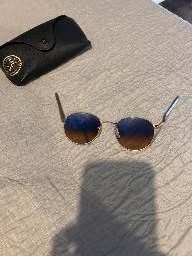Occhiali da sole Ray-Ban oro e marroni