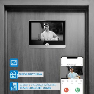Mirilla digital WiFi NIVIAN, videoportero Full HD