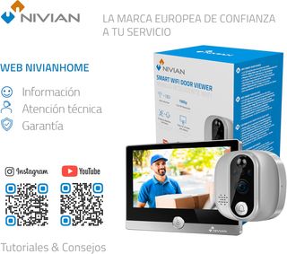 Mirilla digital WiFi NIVIAN, videoportero Full HD