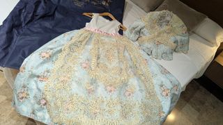 Traje Fallera Niña Siglo XVIII Azul