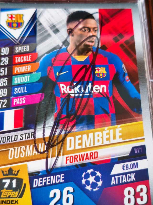 Cromo Ousmane Dembélé FCB Barcelona Auto Attax