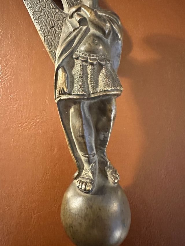 Tagliacarte Bronzo XIX Secolo Statua scultura
