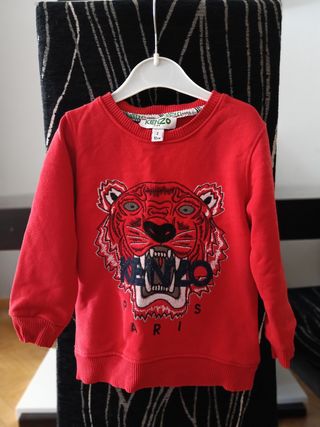 Sudadera Kenzo Roja con Tigre
