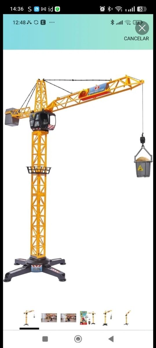 Grúa de Juguete Amarilla