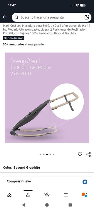 Maxi-Cosi Mecedora Bebé 0-9kg Gris