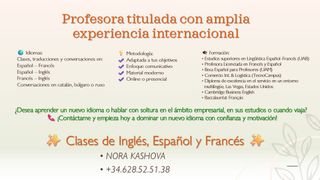 Profesora titulada con amplia experiencia 
