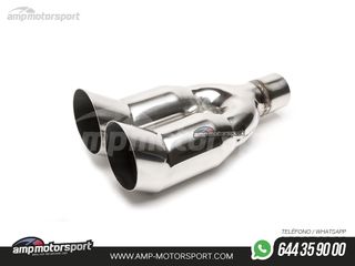 COLA DE ESCAPE DOBLE REDONDA TIPO DTM 89MM