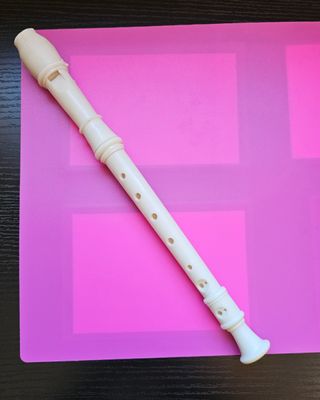 Flauta dulce blanca