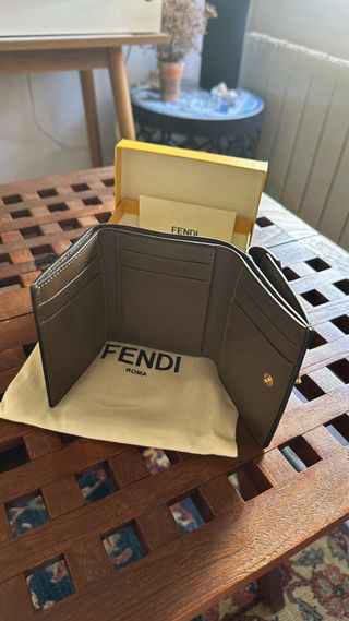 Portafoglio Fendi Roma marrone e oro
