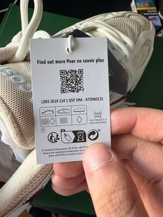 Zapatillas Lacoste L003 2k24 Blancas y Rojas