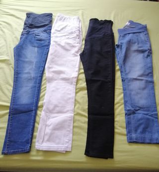 Pack 4 Pantalones Premamá Talla 40-42