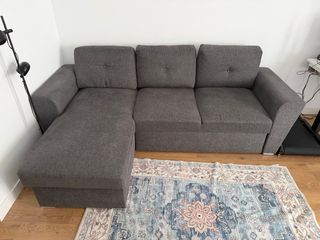 Sofá Cama IKEA VEJLBY 3 Plazas Gris Oscuro