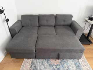 Sofá Cama IKEA VEJLBY 3 Plazas Gris Oscuro