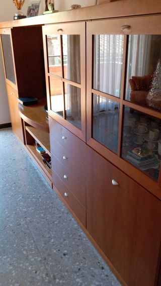 Mueble Comedor Madera y Cristal