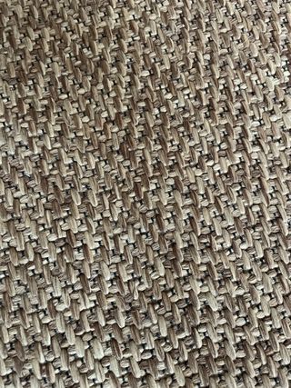 2 tappeti beige/marroni in vimini e juta