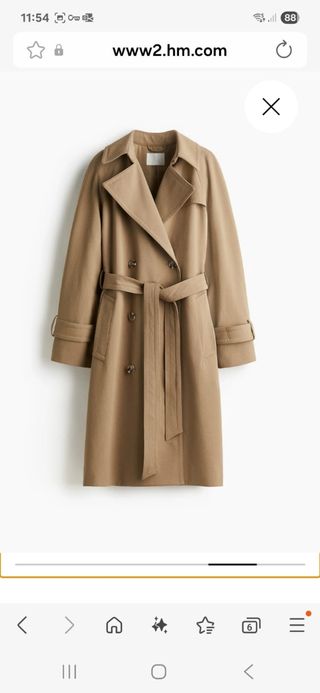 Gabardina larga H&M beige
