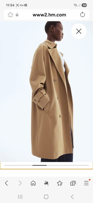 Gabardina larga H&M beige