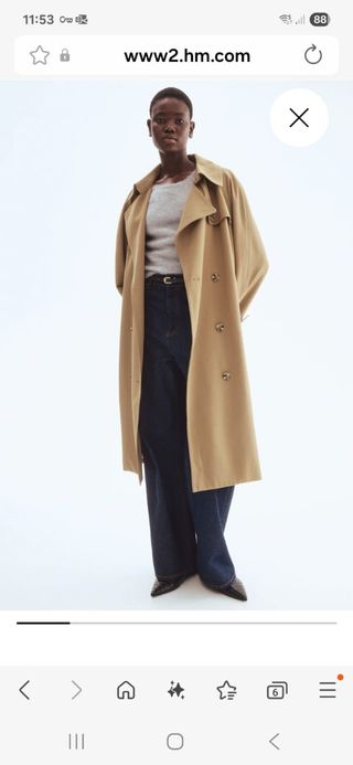 Gabardina larga H&M beige