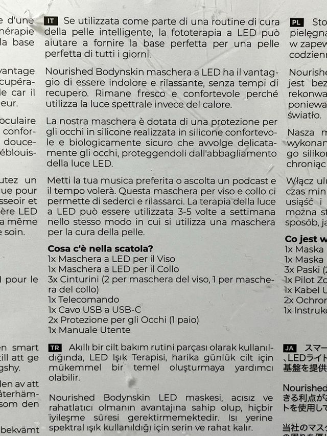 AFFARE!! Maschera LED Viso/Collo Nourished NUOVA!!