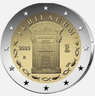Moneda 2 euros Italia Jubileo 2025 UNC