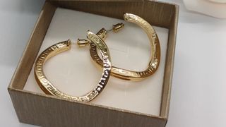 Pendientes Aro Griego Tipo Armani Dorados