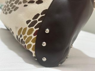 Borsa Furla in tela e inserti in pelle