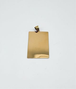 Colgante chapa lisa de oro 18k