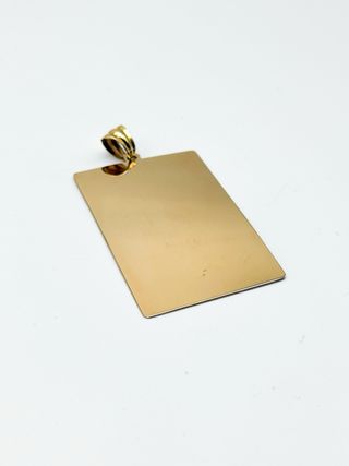 Colgante chapa lisa de oro 18k