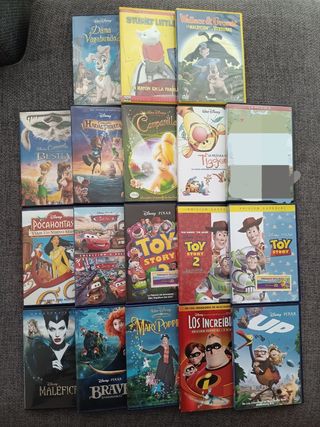 Lote 18 DVDs Disney + otros (Español)