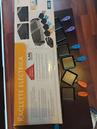 Raclette Eléctrica con Plancha y Piedra
