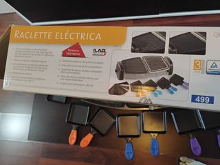 Raclette Eléctrica con Plancha y Piedra