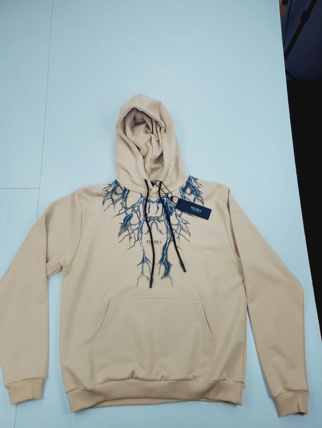 Felpa Phobia Beige con Fulmini