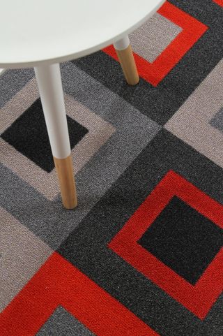 Tappeto JOY GREY RED 200X140 cm - Grigio/Rosso