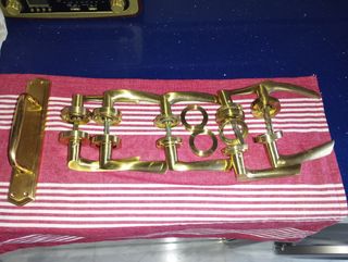 Juego manillas puertas bronce