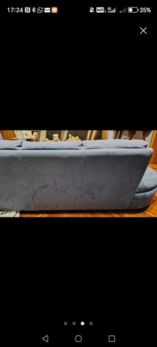 Divano angolare blu 5/6 posti