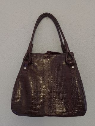 Bolso vintage polipiel marrón