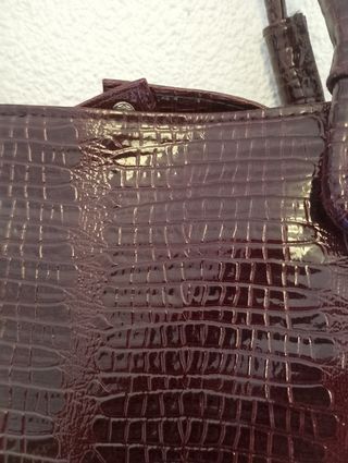 Bolso vintage polipiel marrón