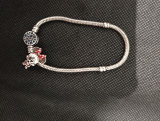 Pulsera Pandora Plata con charm de la Minnie 