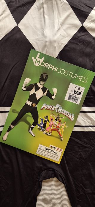 Disfraz Power Ranger Negro Talla M MorphCostumes