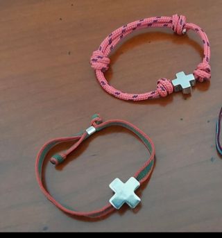 Pulseras Cruz Plata