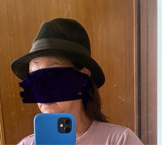 Cappello in mohair grigio