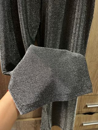 Pantalón de campana con brillos