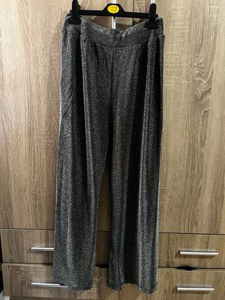 Pantalón de campana con brillos